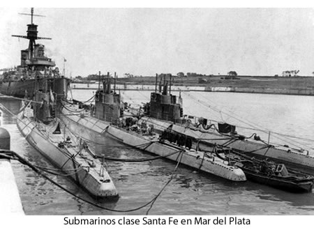 Submarinos clase Santa Fe en Mar del Plata